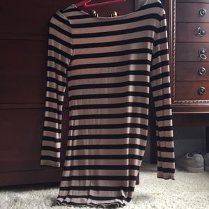 Striped bodycon dress